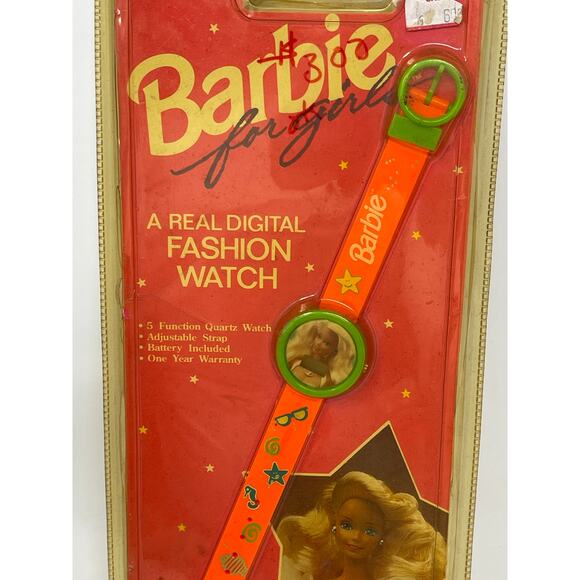 Barbie For Girls A Real Digital Fashion Watch 1992 New & Sealed Vintage NEW - Picture 2 of 6